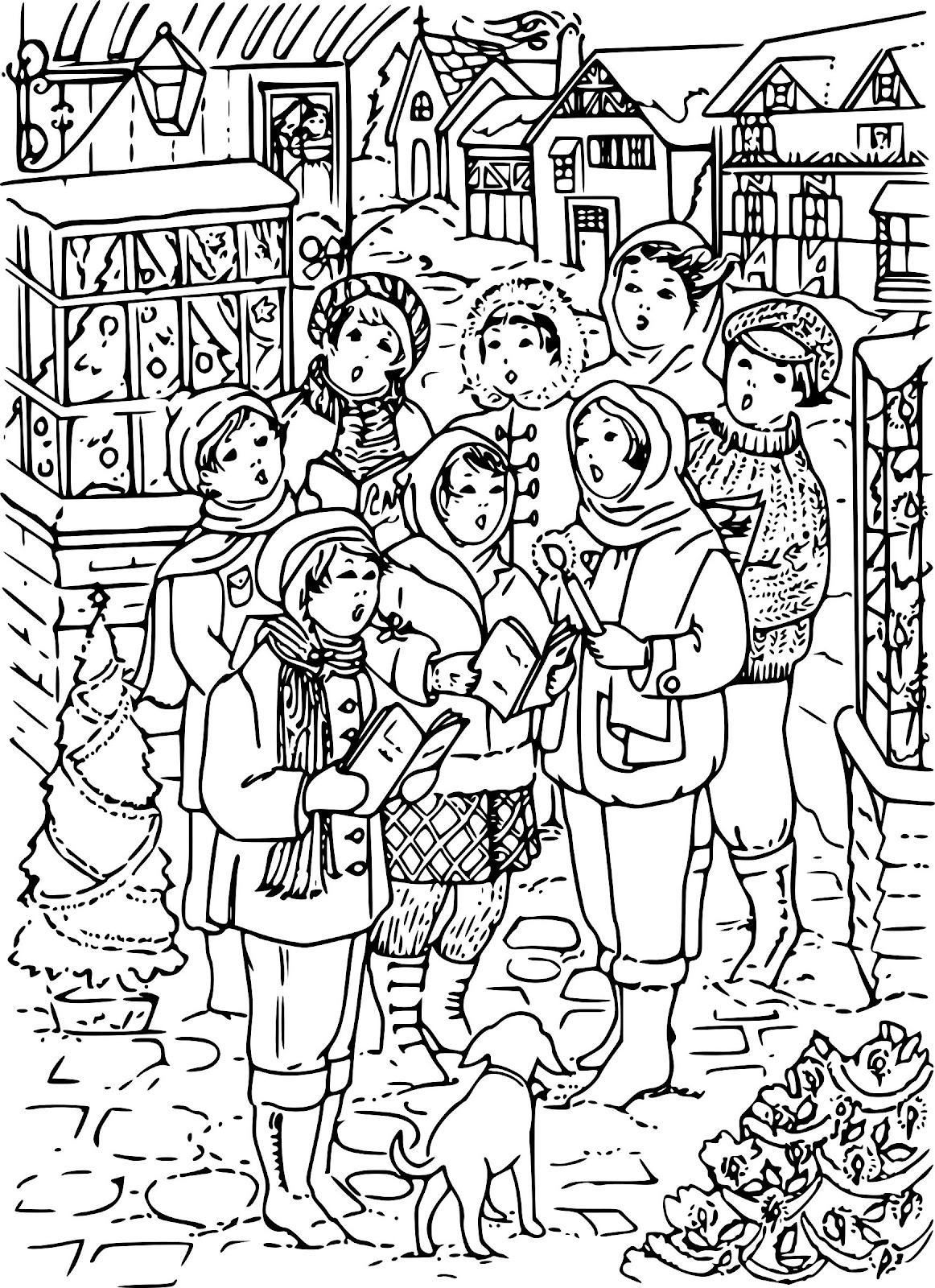 Victorian Christmas Coloring Pages Victorian Christmas Coloring Pages