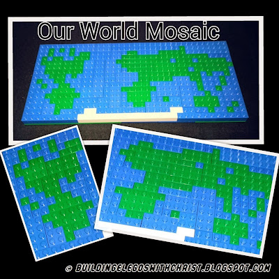 LEGO Mosaic Map, Homeschooling with LEGOS