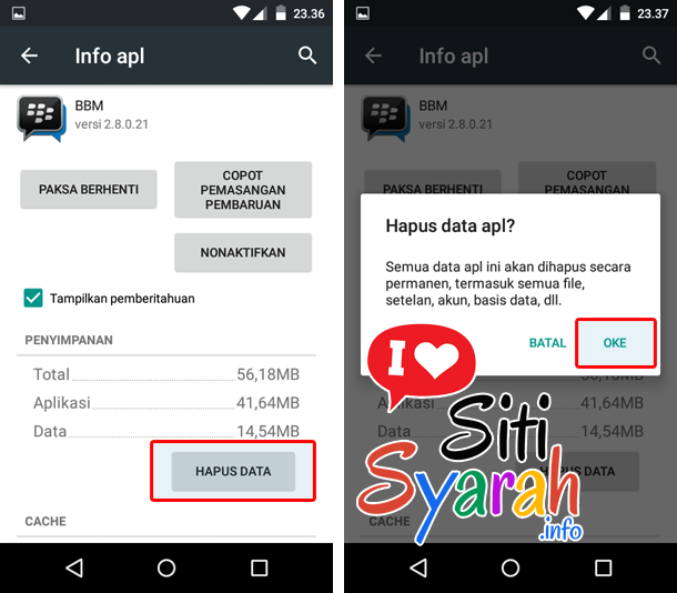 cara mengganti akun BBM di Android Lollipop