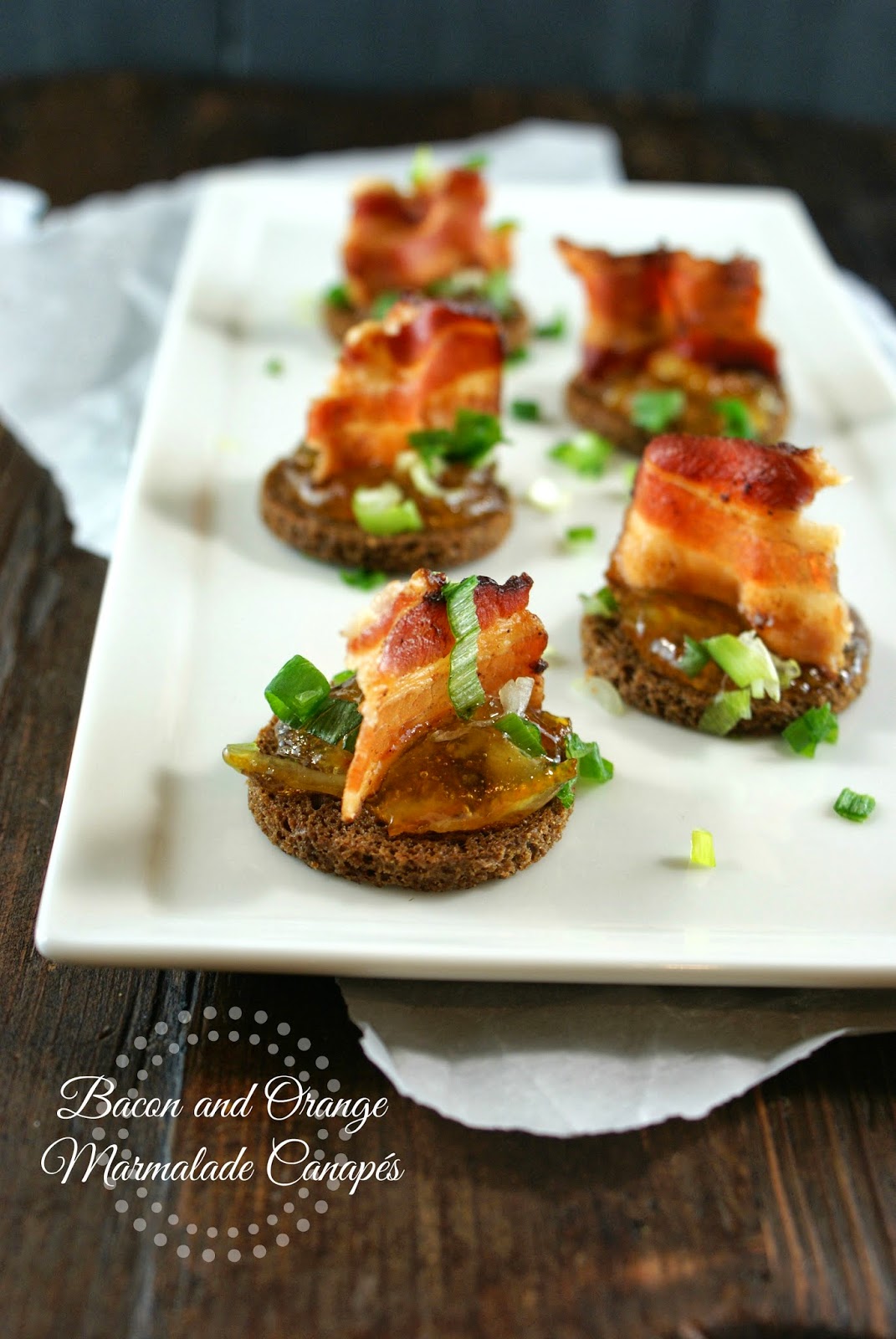Authentic Suburban Gourmet Bacon and Orange Marmalade Canapés Friday Night Bites