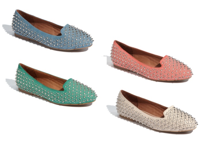 flat shoes with spikes