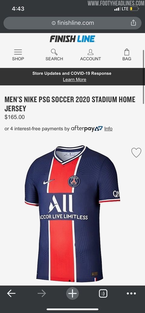 Nike PSG 2021 Home Kit Leaked  Accidentally "Launched"  Footy Headlines