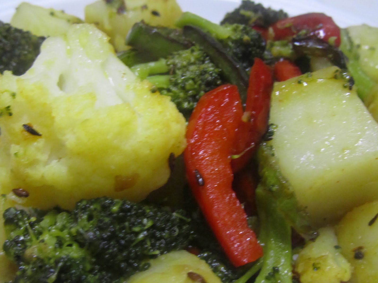 Cooking With RR Broccoli,Cauliflower and Potato Stir Fry