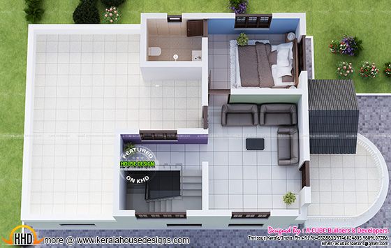 First floor isometric 3d plan