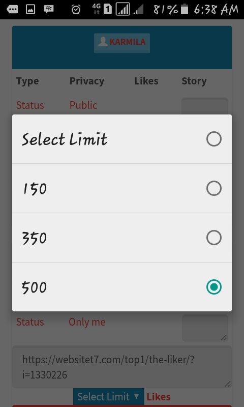 Select limit 1. Select limit 1
