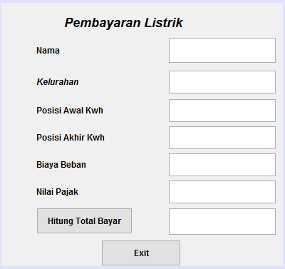 Program Pembayaran Listrik