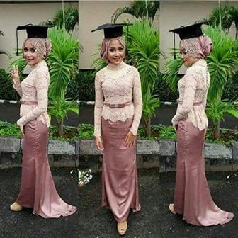 Kebaya Wisuda Model Gamis Modern Terbaru