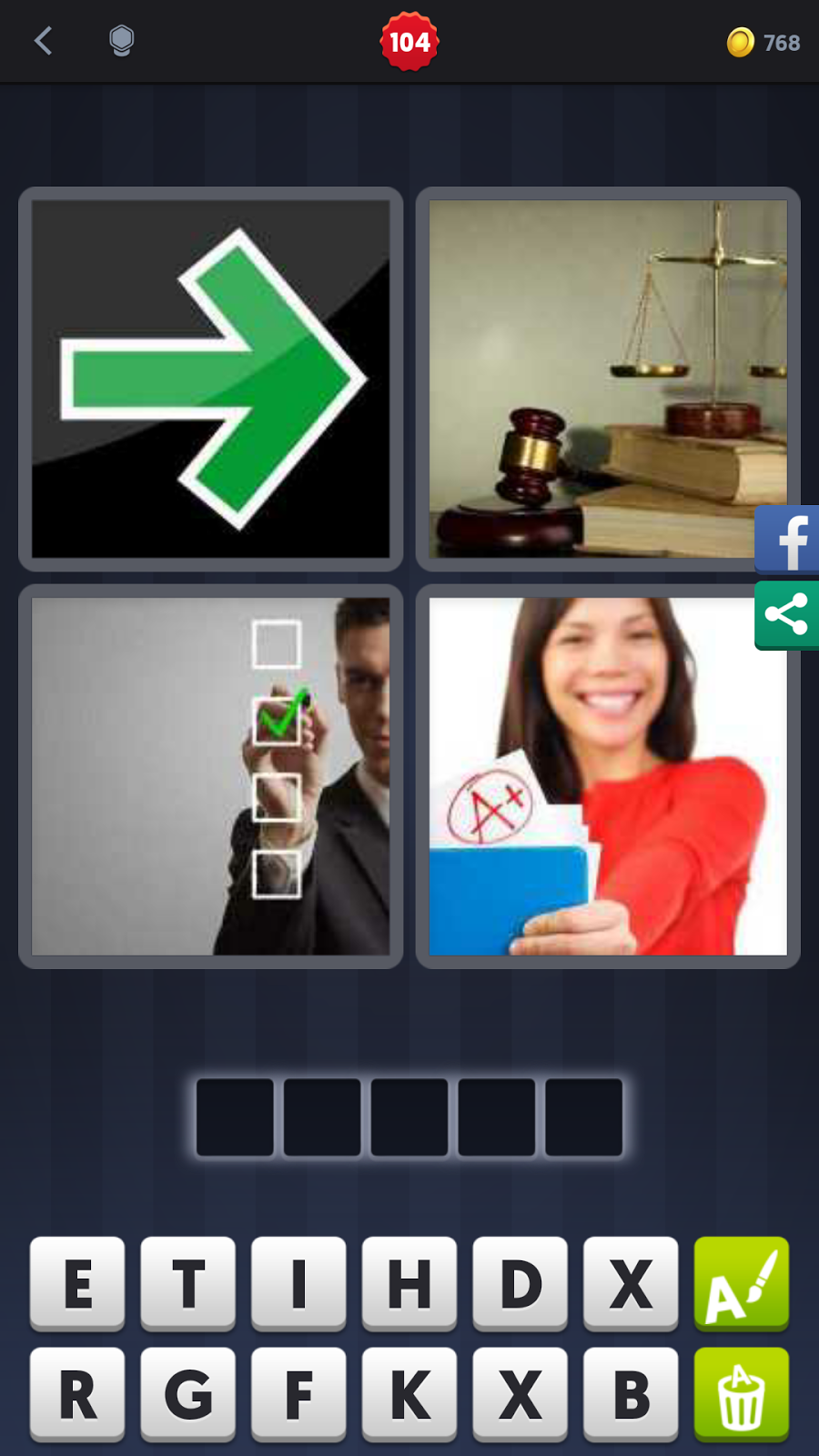 Solutions for 4 pics 1 word