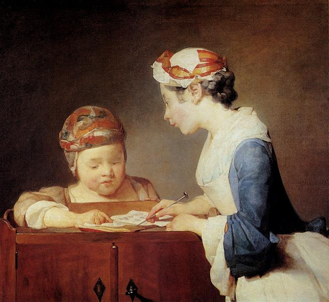 Jean Baptiste Siméon Chardin Молодая учительница