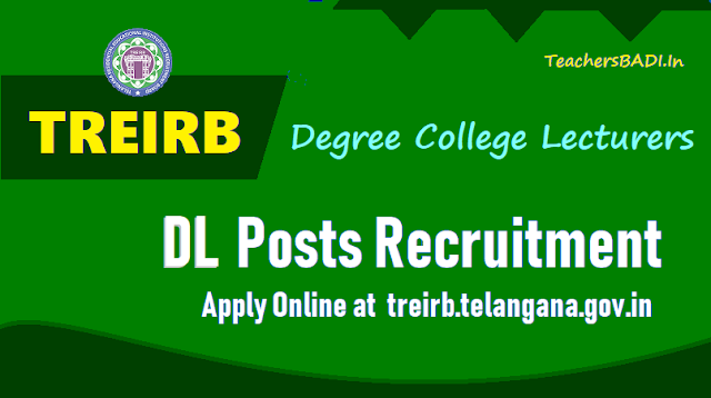 TREIRB DL Degree Lecturers Hall tickets, Exam dates 2019 at treirb.telangana.gov.in TREIRB Degree Lecturers Hall tickets, Exam dates