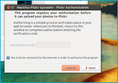 Nautilus Flickr Uploader Authorization