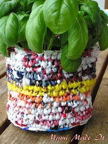 Tutorial: Recycled Plastic Bag Flowerpot - Blumentopf aus Plastiksäcken