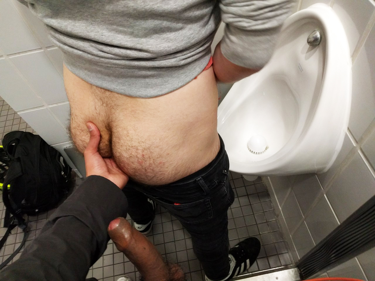 Gay public bathroom porn
