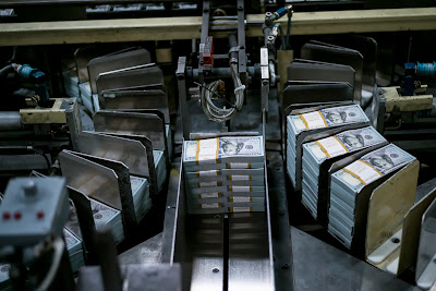 Dollar Machine at US Bureau of Engraving and Printing's Western Currency Facility