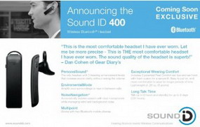 SoundID 400 Bluetooth Headset soon in Canada
