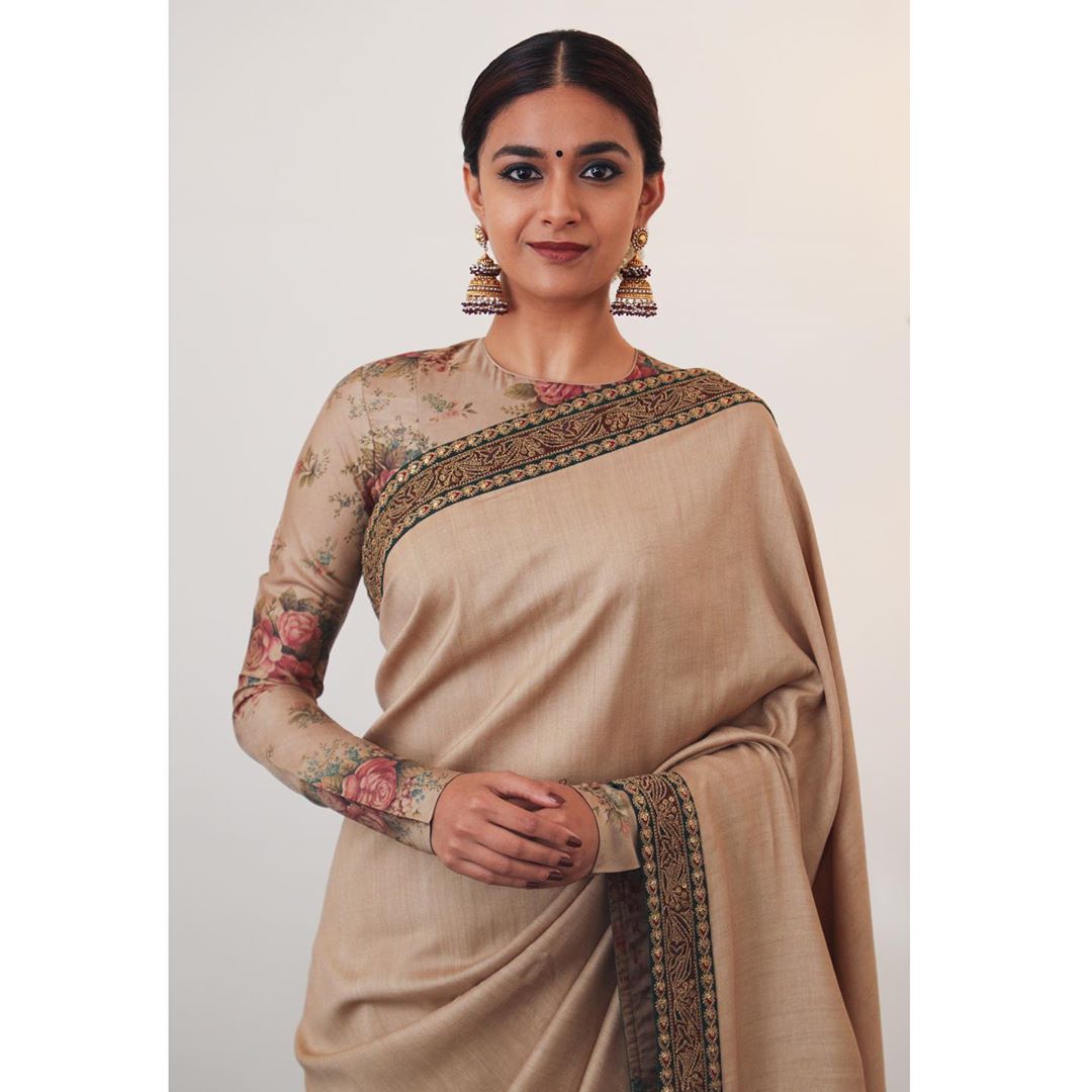 Actress Keerthi Suresh New Saree Photoshoot Actress Keerthi Suresh New Saree Photoshoot