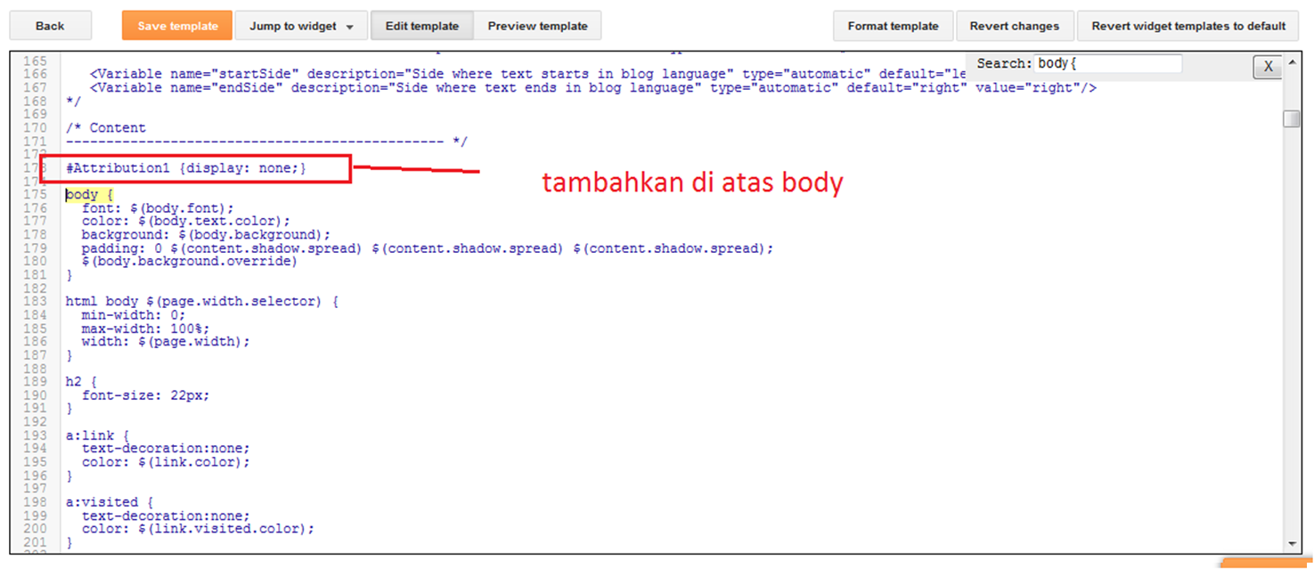 How to Remove Cara Menghilangkan Powered by Blogger Widget Attribution