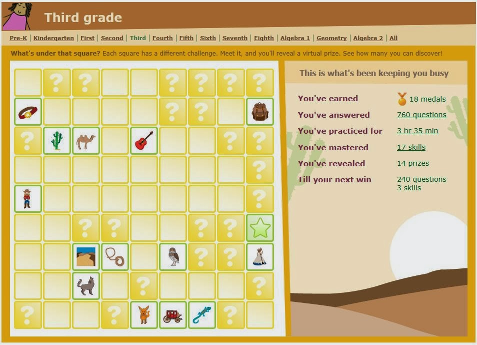 What type of math practice does IXL have for third-grade students