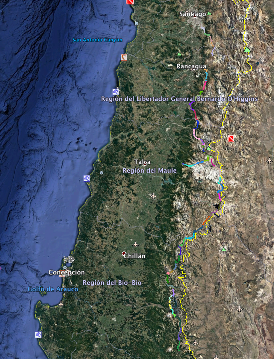 Greater Patagonian Trail Map Trekking Wild: Greater Patagonian Trail 1 Santiago- Coya