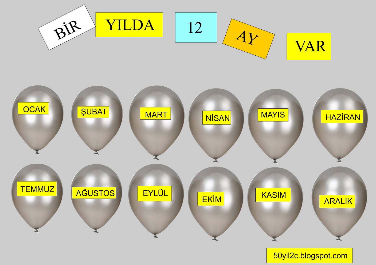 MİNİK BİLGİN: YILIN AYLARI