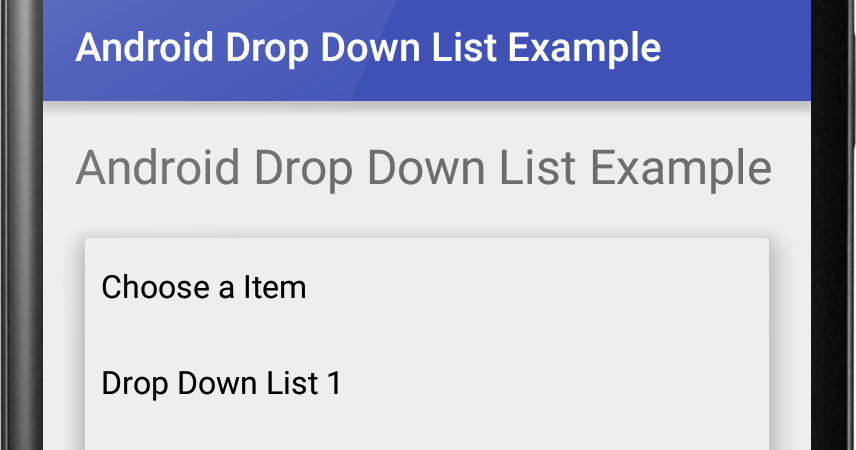 Android Drop Down List Example | Viral Android – Tutorials, Examples, UX/UI  Design