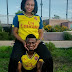 Couple turn heads with football themed pre-wedding photos