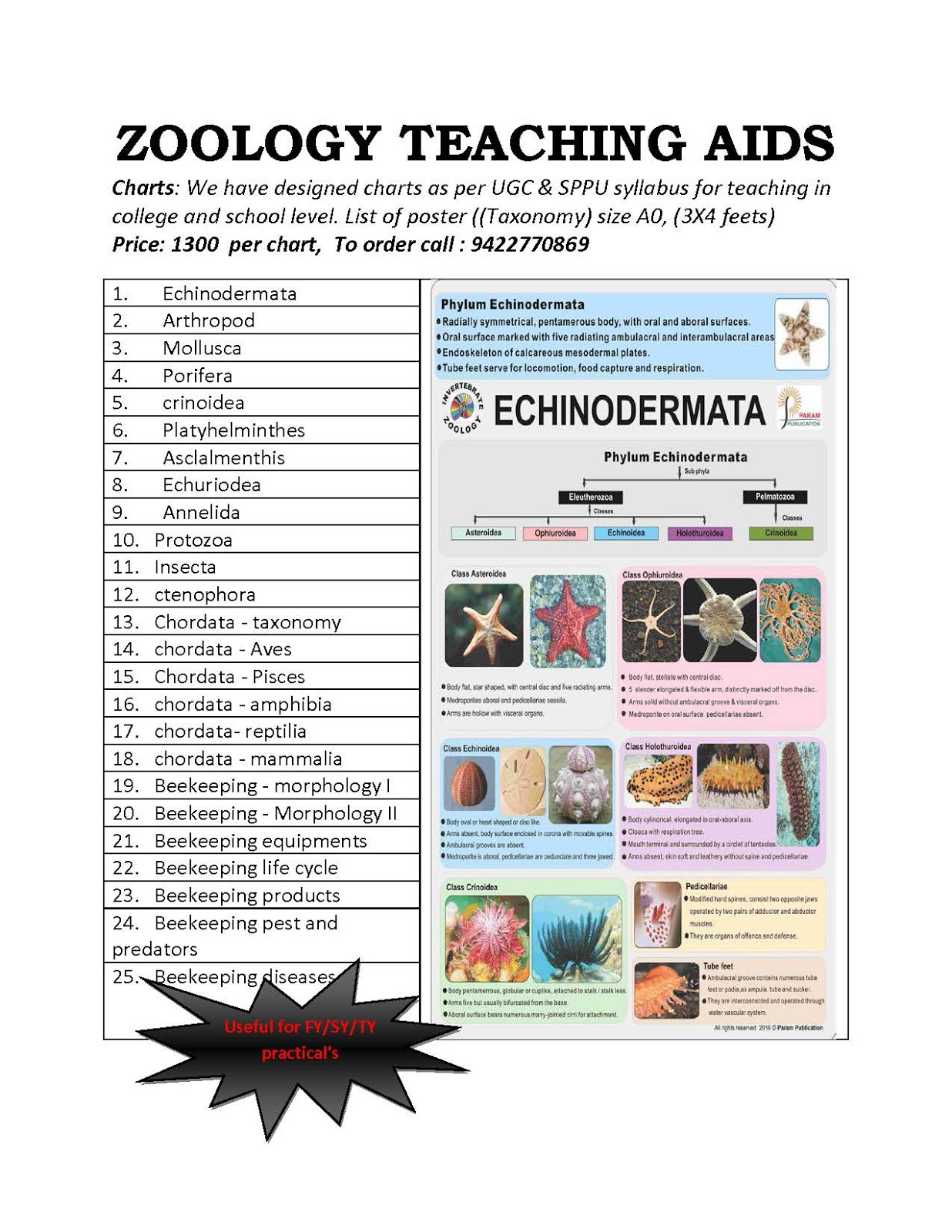 Help for teachers zoology