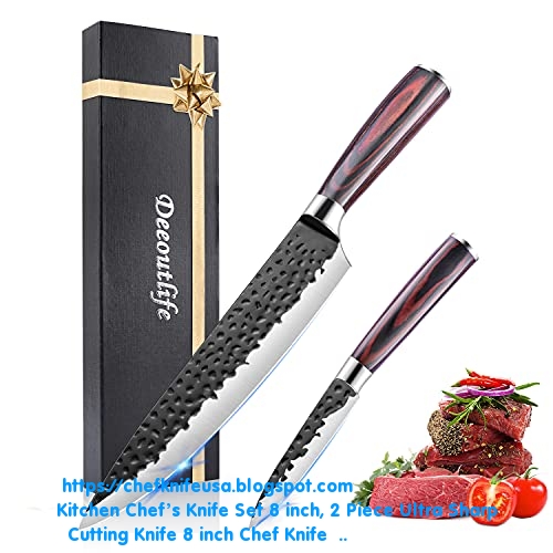 BEST Kitchen Chef’s Knife Set 8 inch, 2 Piece Ultra Sharp Cutting Knife
