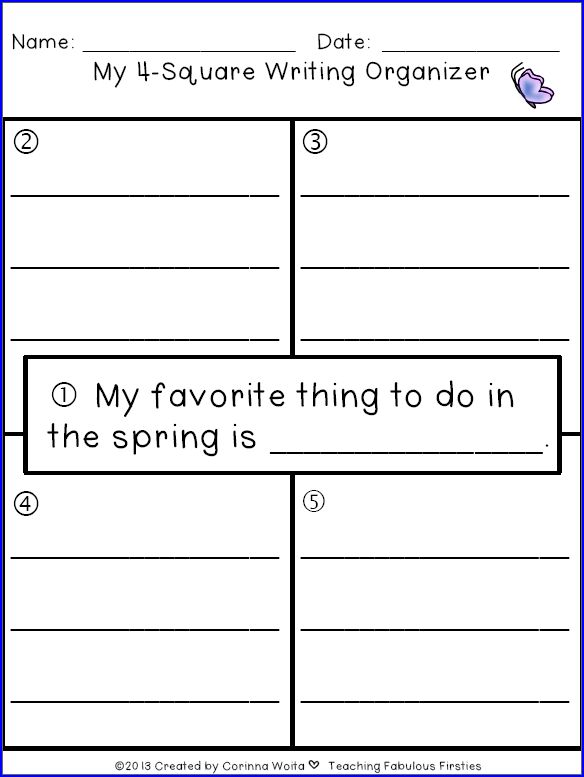 1st grade writing activities for march