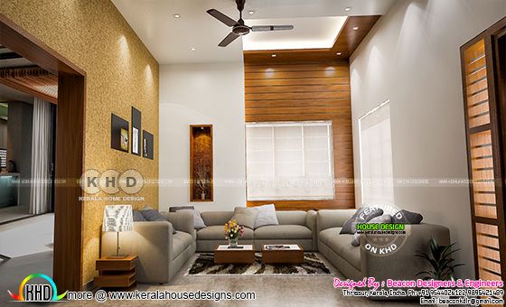 Living room interior Kerala