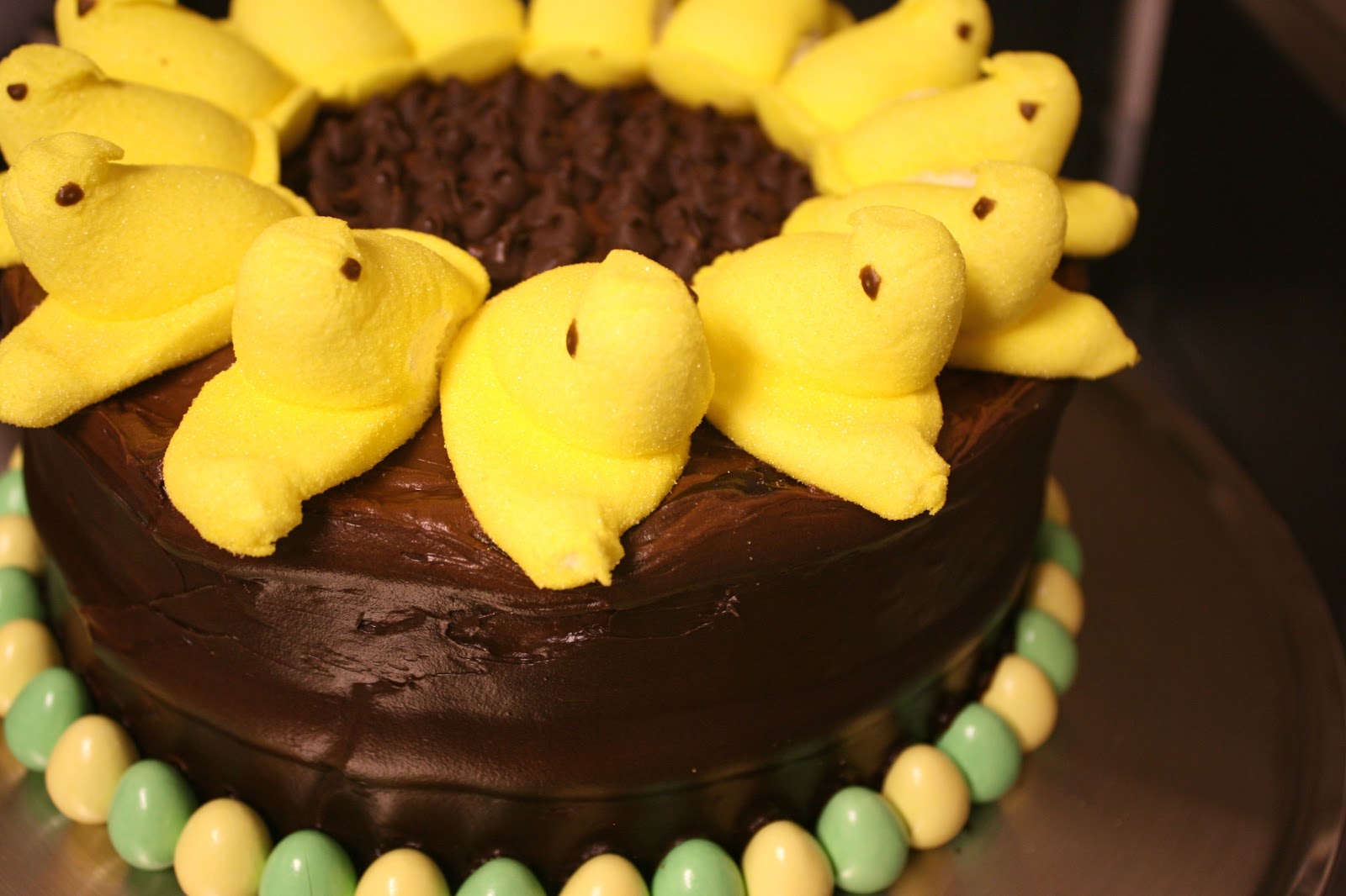 Two Teens and a Mom Cooking! peeps sunflower cake