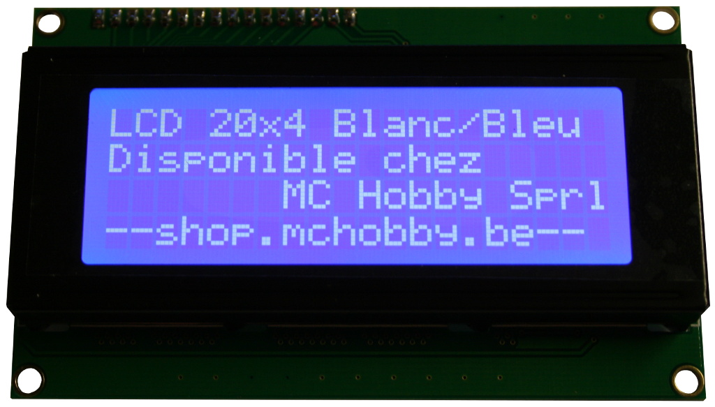 Un Afficheur 20x4 I2C et un Backpack I2C pour Arduino - MCHobby - Le Blog