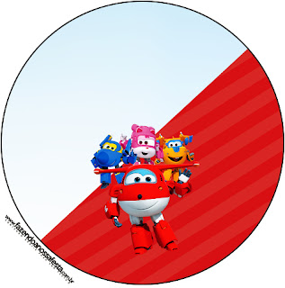 Super Wings: Wrappers y Toppers para Cupcakes para Imprimir Gratis.