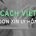 Mẫu đơn xin ly hôn thuận tình mới nhất