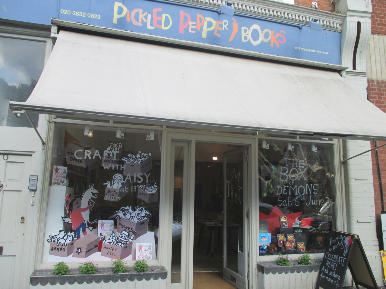 Picture Book Party Daisy Hirst window installation at Pickled Pepper Books