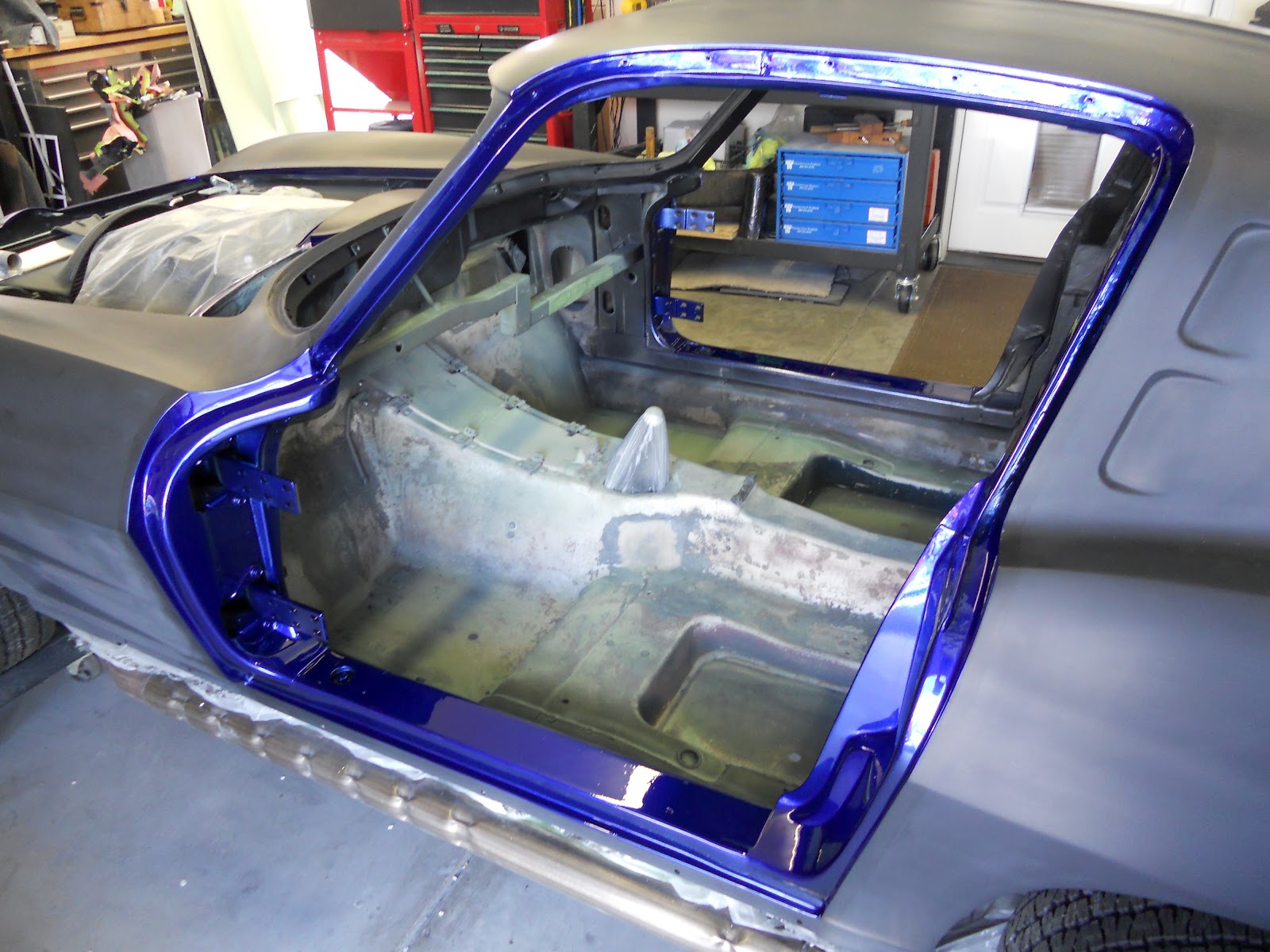 1963 Corvette Sting Ray Split Window Coupe Restoration Painting the Hood and Door Jambs