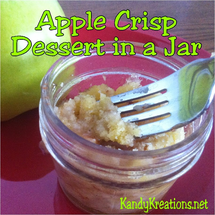 Apple Crisp Recipe Dessert in a Jar.  Yummy single serve desserts in a mason jar that make dessert extra fun and special.