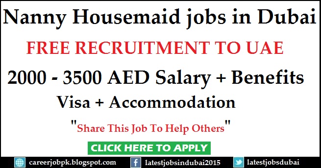 Housemaid Nanny jobs in Dubai Nanny Housemaid jobs in Dubai
