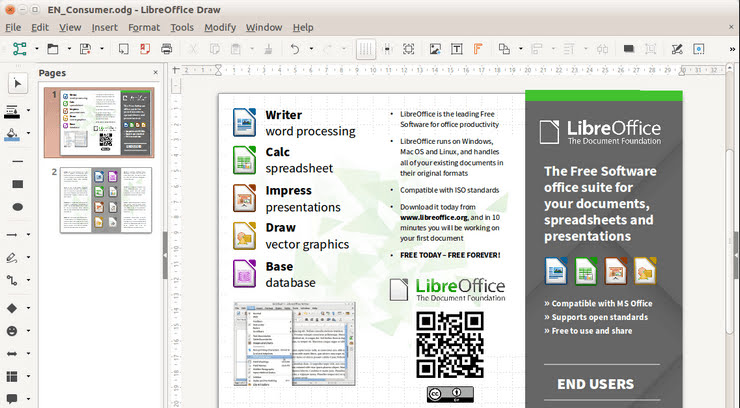 LibreOffice Draw application window