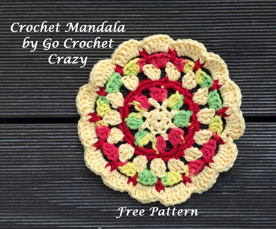 Free pattern on the blog for Crochet Mandala by Go Crochet Crazy