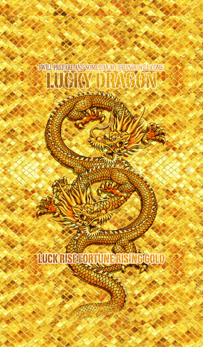 Rising gold Lucky dragon