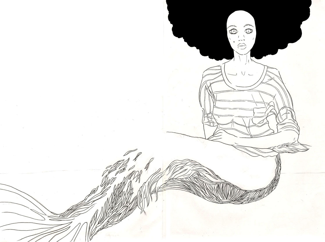 kikayis blog: Drawing a black mermaid