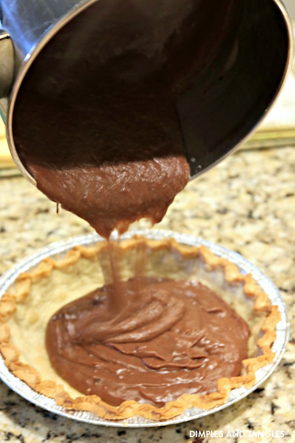 HOMEMADE CHOCOLATE PIE Dimples and Tangles