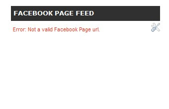 How to fix the error not a valid facebook page url