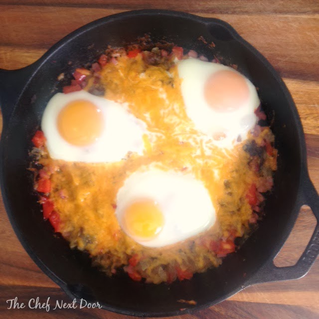 Cheesy Hash Brown Breakfast Skillet