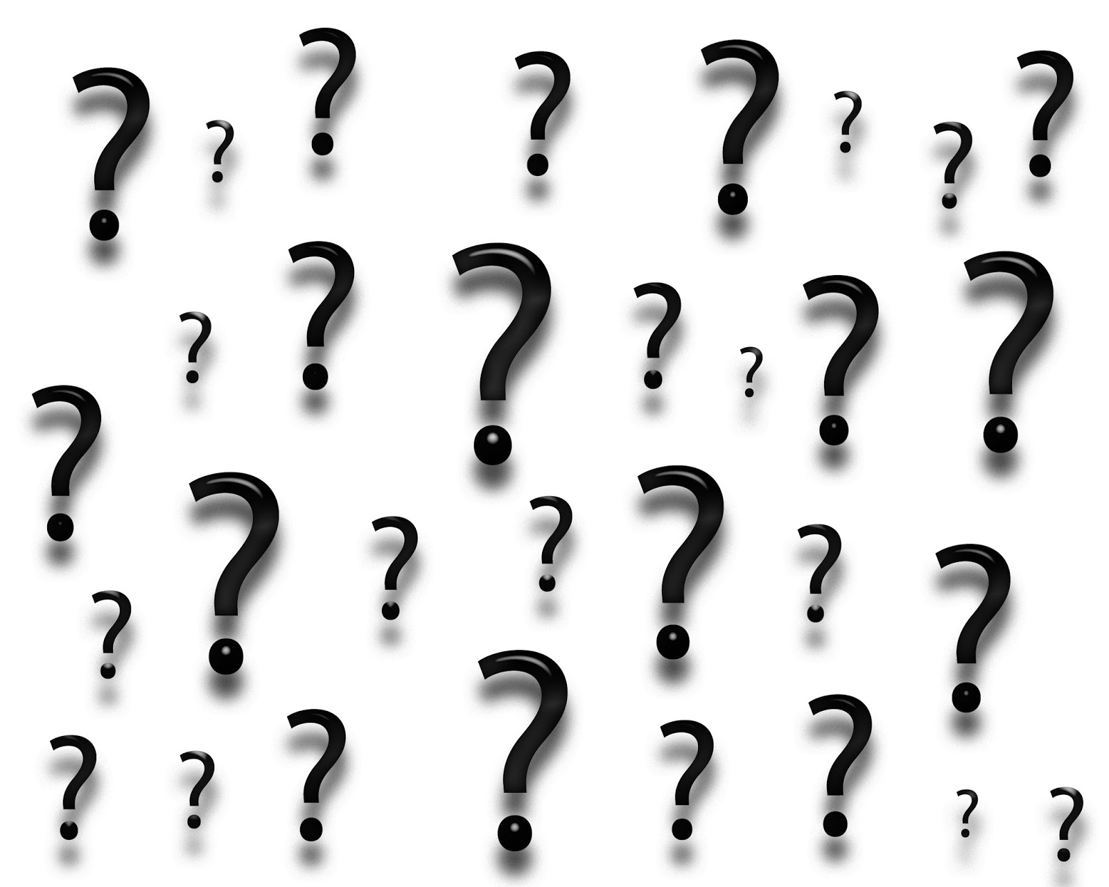 CJO Photo: Printable Black and White Art 8x10: Question Marks