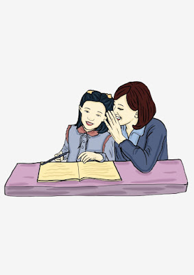 Madre e Hija estudiando