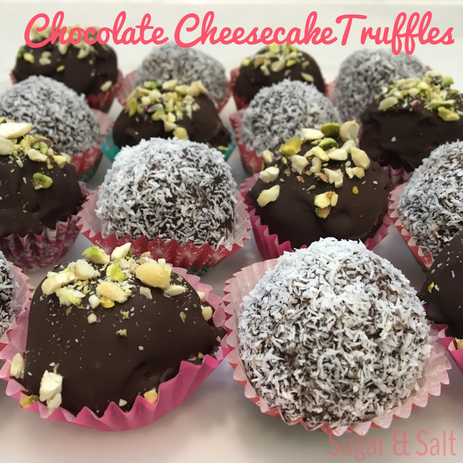 Sugar & Salt Chocolate Cheesecake Truffles