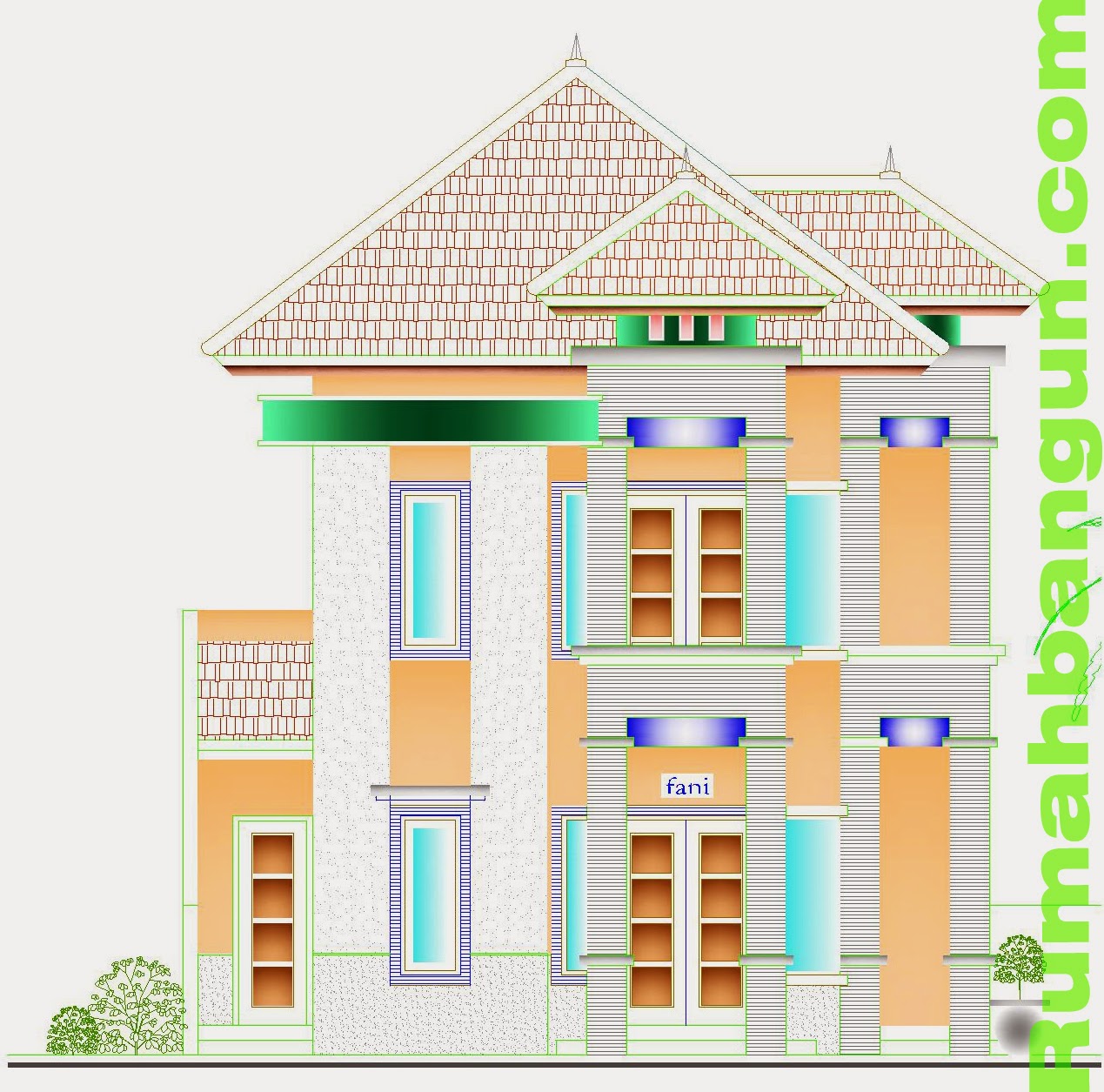 Desain Rumah Minimalis 2 Lantai Autocad Gambar Foto Desain Rumah