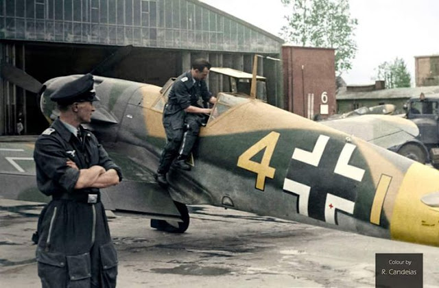Messerschmitt Bf 109 F-4 Color photo World war II worldwartwo.filminspector.com